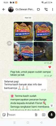 Testimonial Papan Bunga Pernikahan geredug