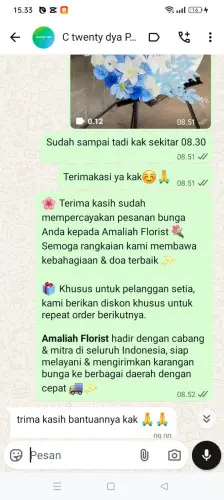 Testimonial Standing Flower geredug